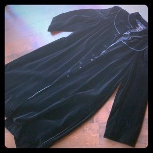 Chanel black velvet coat